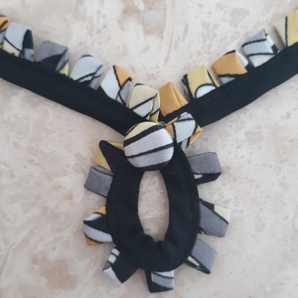 Handcrafted Fabric Necklace - Picture 2 of 2